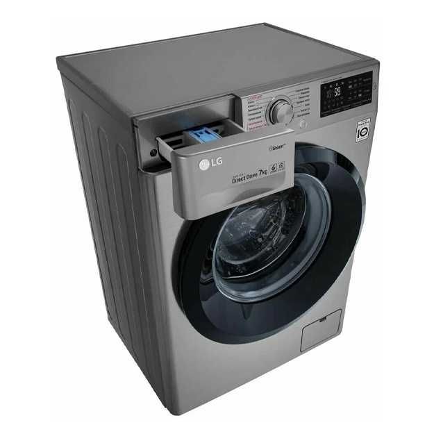 Стиральная машина узкая LG F2J6HSDS с паром, 7 кг