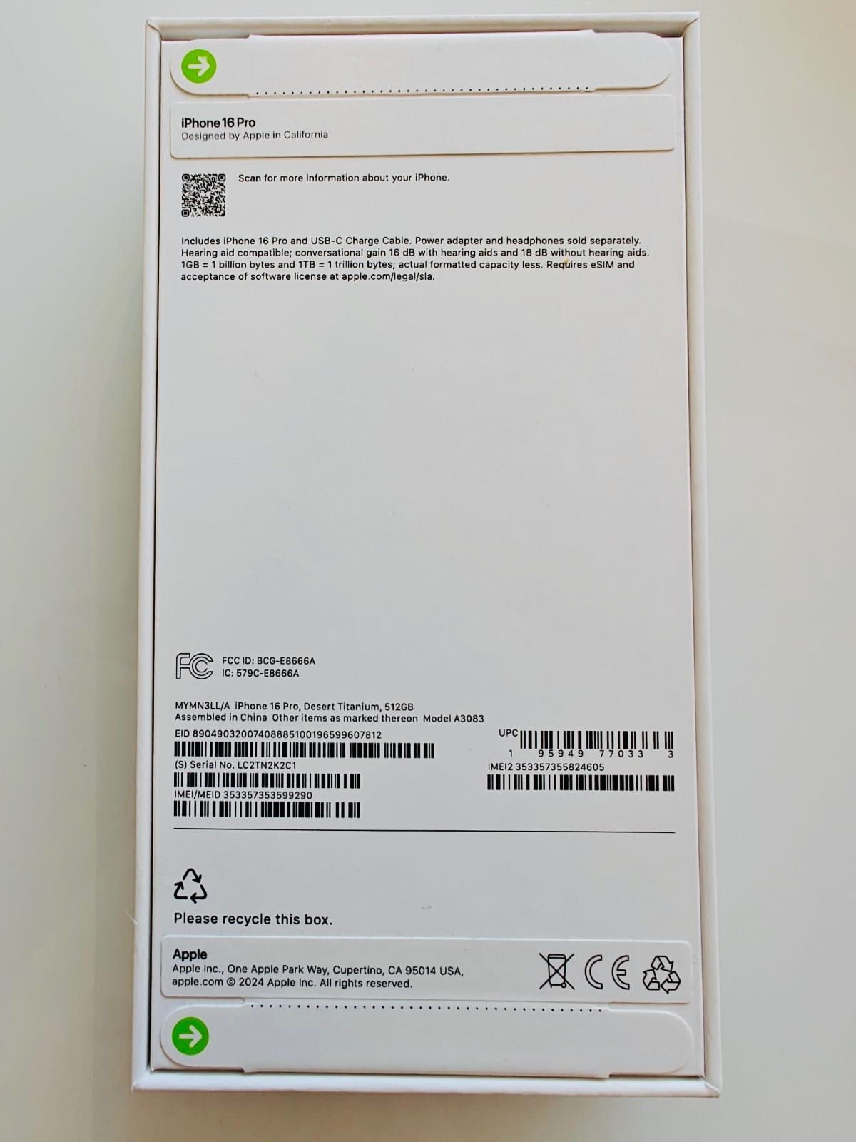 Нови Iphone 16 Pro (512GB): Desert Titanium & White Titanium