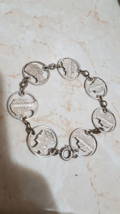 Bratara de dama argint,vintage, foarte veche,model deosebit