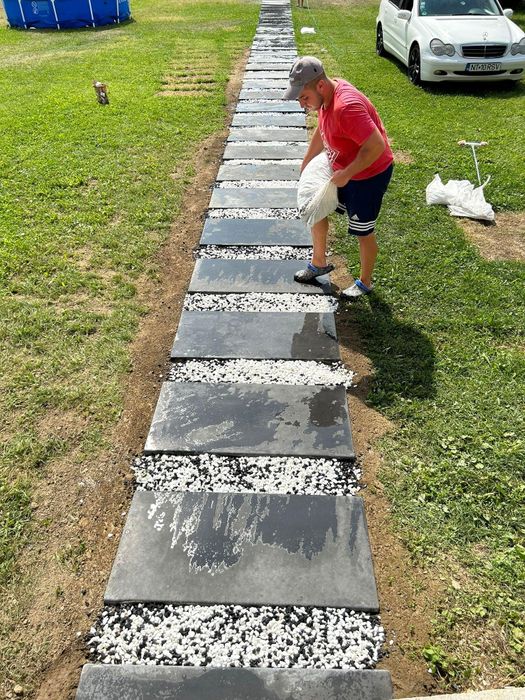 Dale beton armat, pasi japonezi ,placi beton ,pasi de pisica