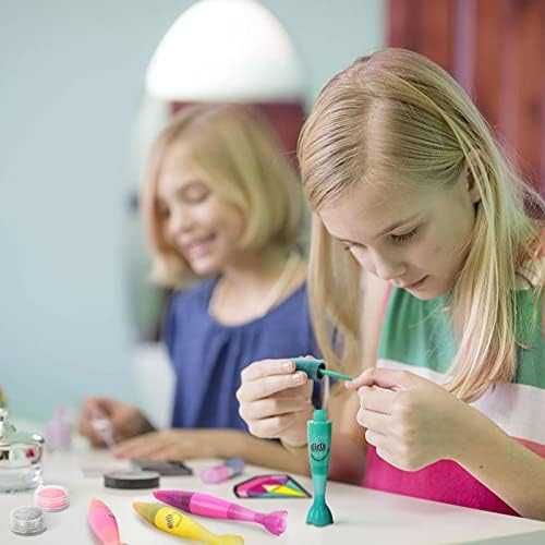 Нов Детски комплект за маникюр с сушилня, фалшиви нокти и писалки