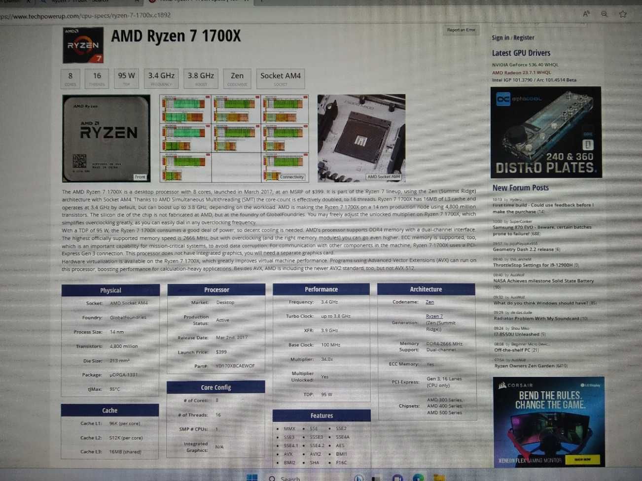 AMD Ryzen 7 1700X /3,4-3,9/ Soket AM4