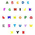 Litera decorativa A-Z mare, lemn colorat, inaltime 15cm