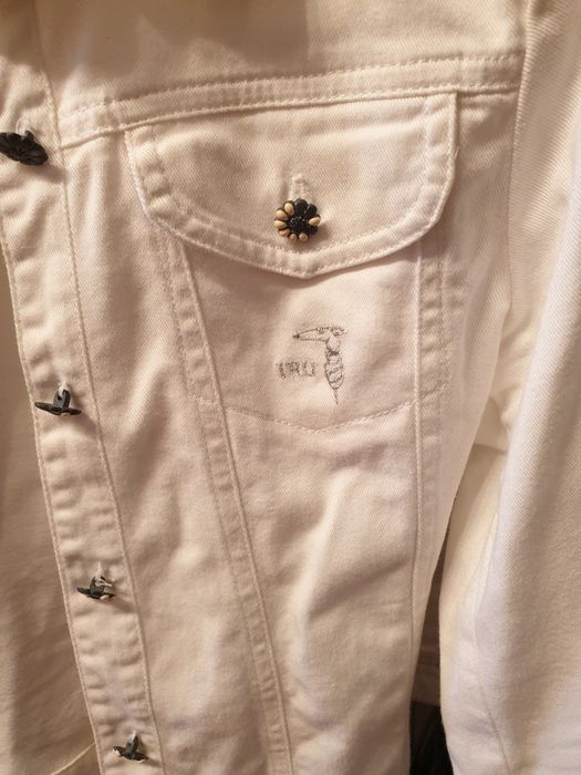 Geacă jeans alb fetițe, TRUSARDI JUNIOR