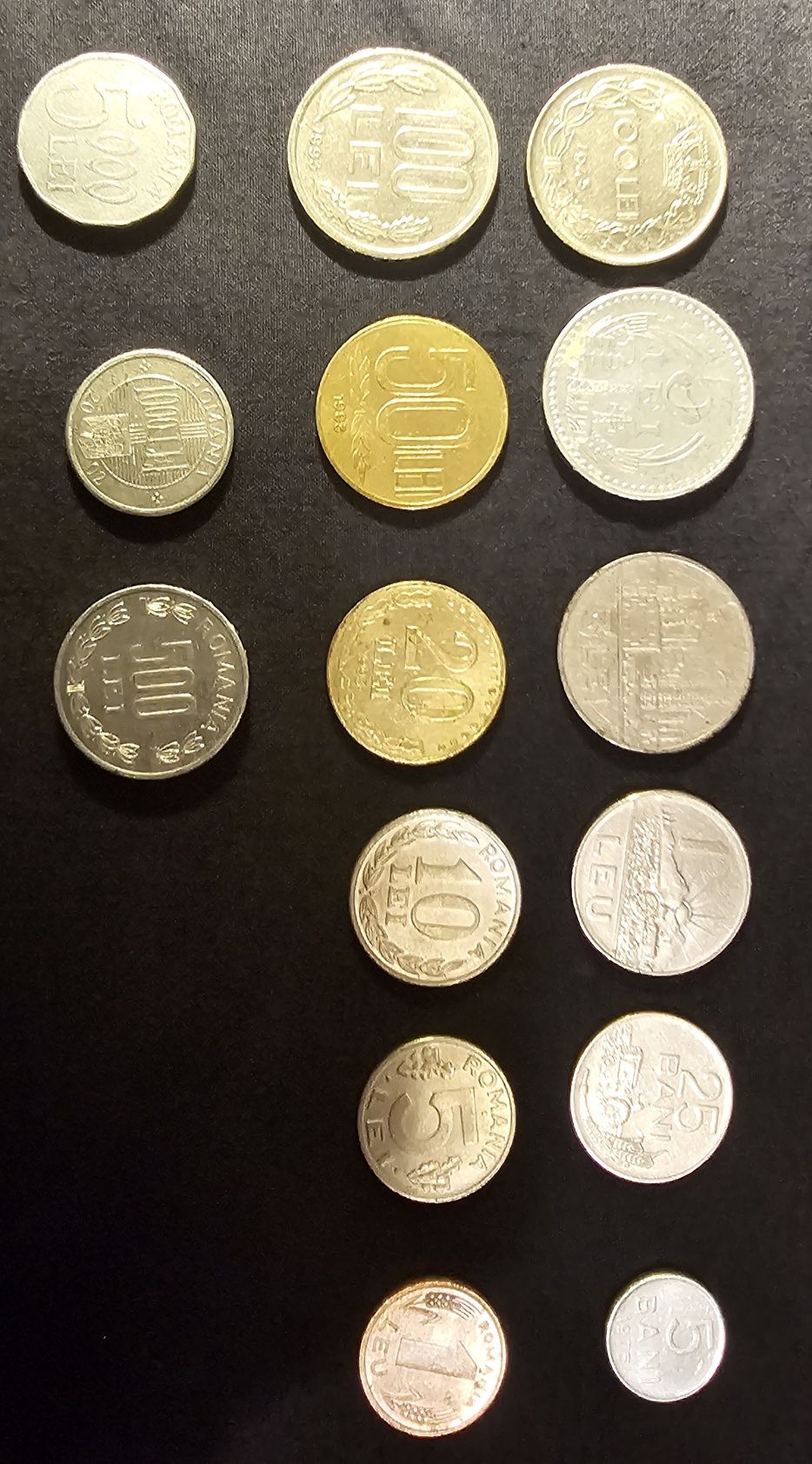 Monede romanesti vechi si una maghiara, 5 pengo  argint, 1930 Horthy