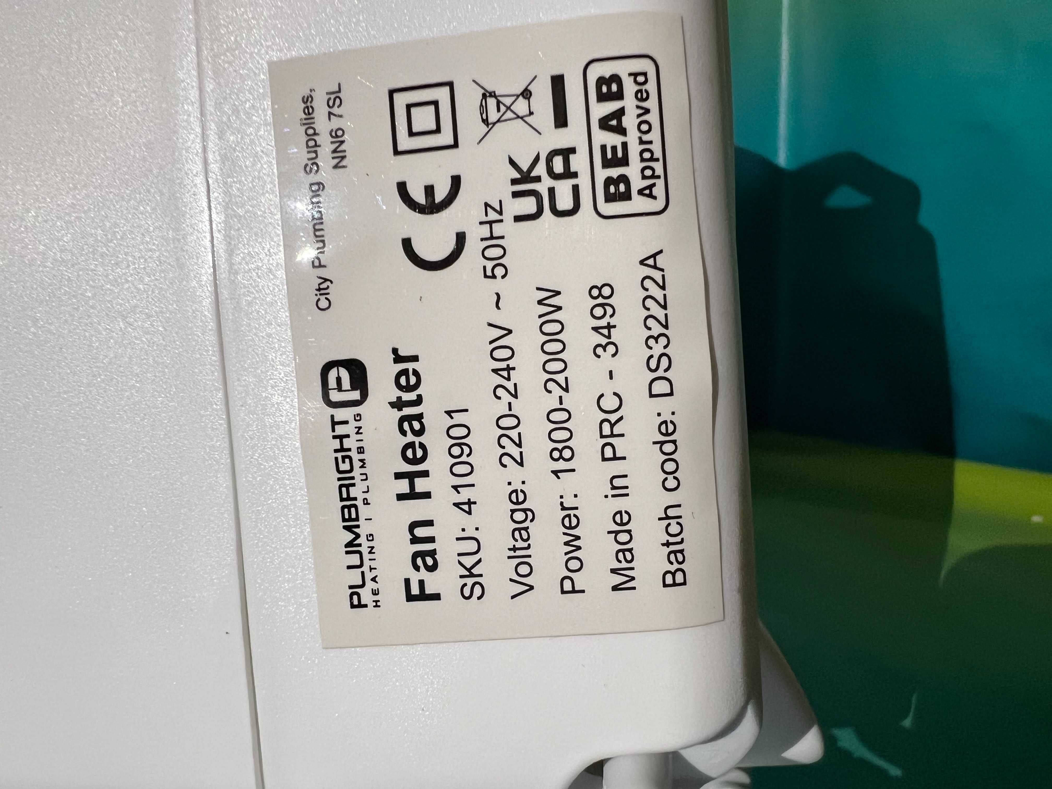 /ПРОМОЦИЯ/ Вентилаторна печка PLUMBRIGHT 2kW