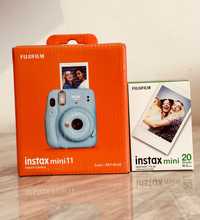 Фотокамера моментальной печати Instax mini 11 голубой + пленка 20 шт