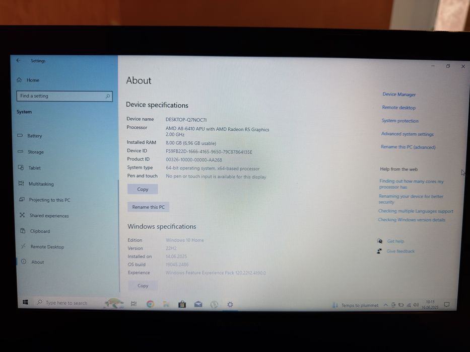 Laptop Lenovo G50 AMD A8