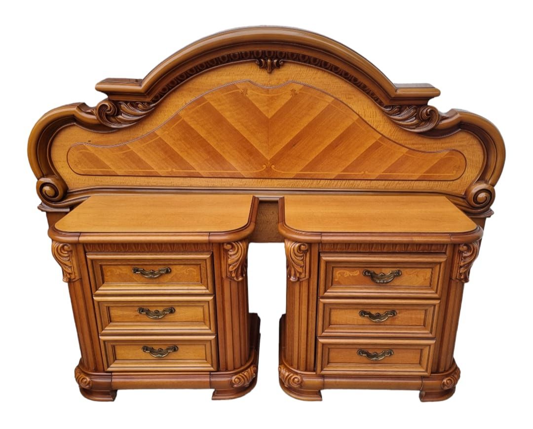 Mobilier dormitor  ( Pat , Noptiere , Comoda , Oglinda )