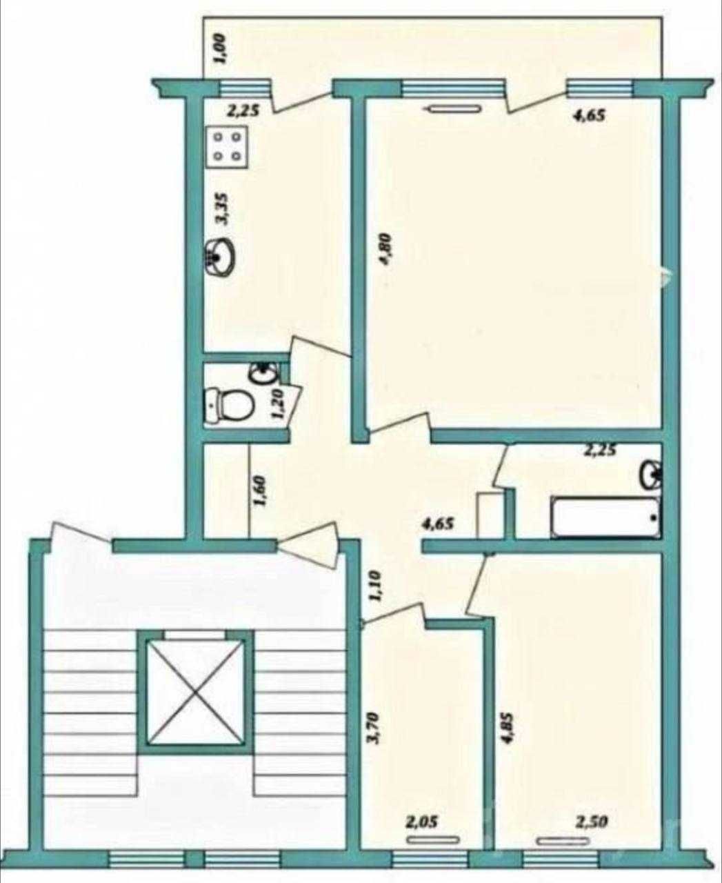 Продаётся 3х-комн. квартира на Карасу - 1 ( 72 м2 )