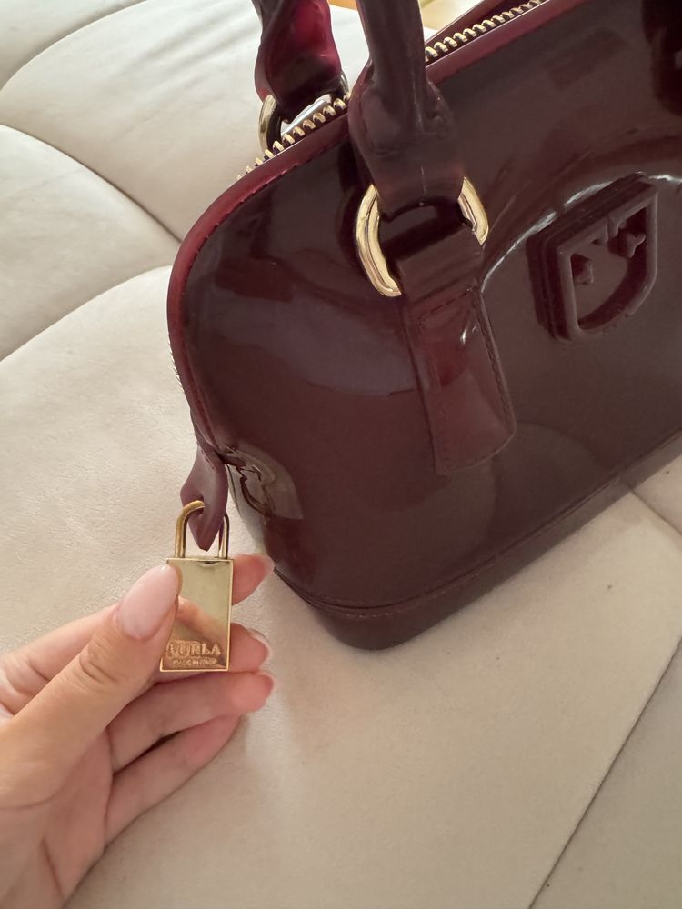 Geanta furla burgundy