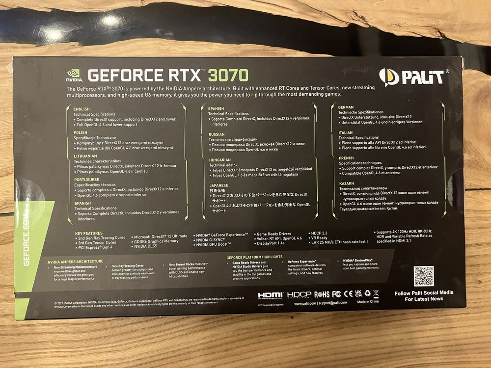 Palit Geforce RTX 3070 8GB 256bit