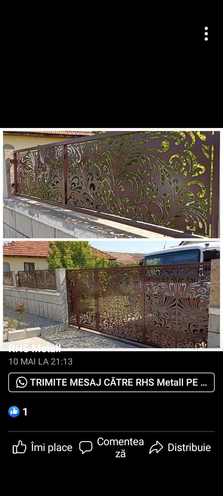 Tablă debitată porți garduri balustrade