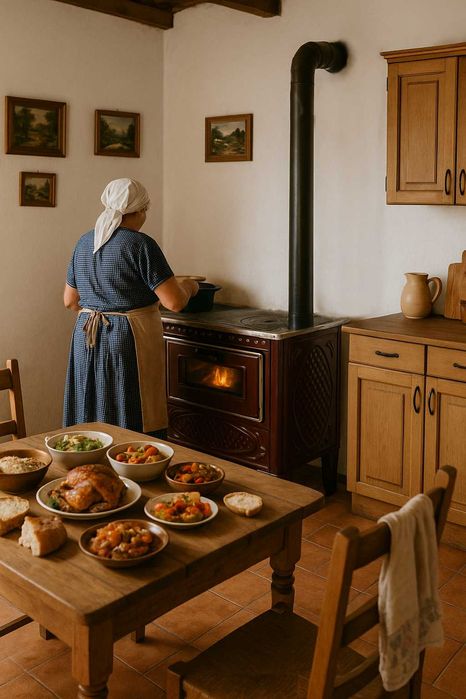 Soba Lemne Gatit Incalzit Spor Plita Cuptor 7kw Evacuare DREAPTA TM