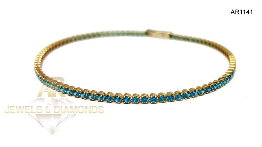 Bratara Tennis Aur 14 K model nou deosebit ARJEWELS&DIAMONDS(AR1141)