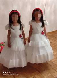 Платье  белое 6-8 лет