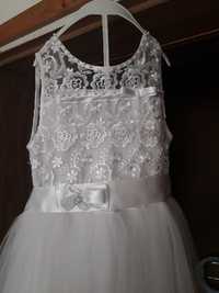 Бяла рокля ръст 128см