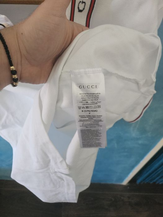 Tricou Gucci clasic alb Premium