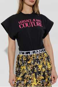 Дамско боди Versace Jeans Couture Black Body With Logo размер XS