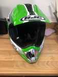 cască moto off-road marca HJC, ediție specială Kawasaki Team Green