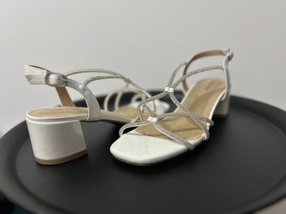 Sandale albe mireasa