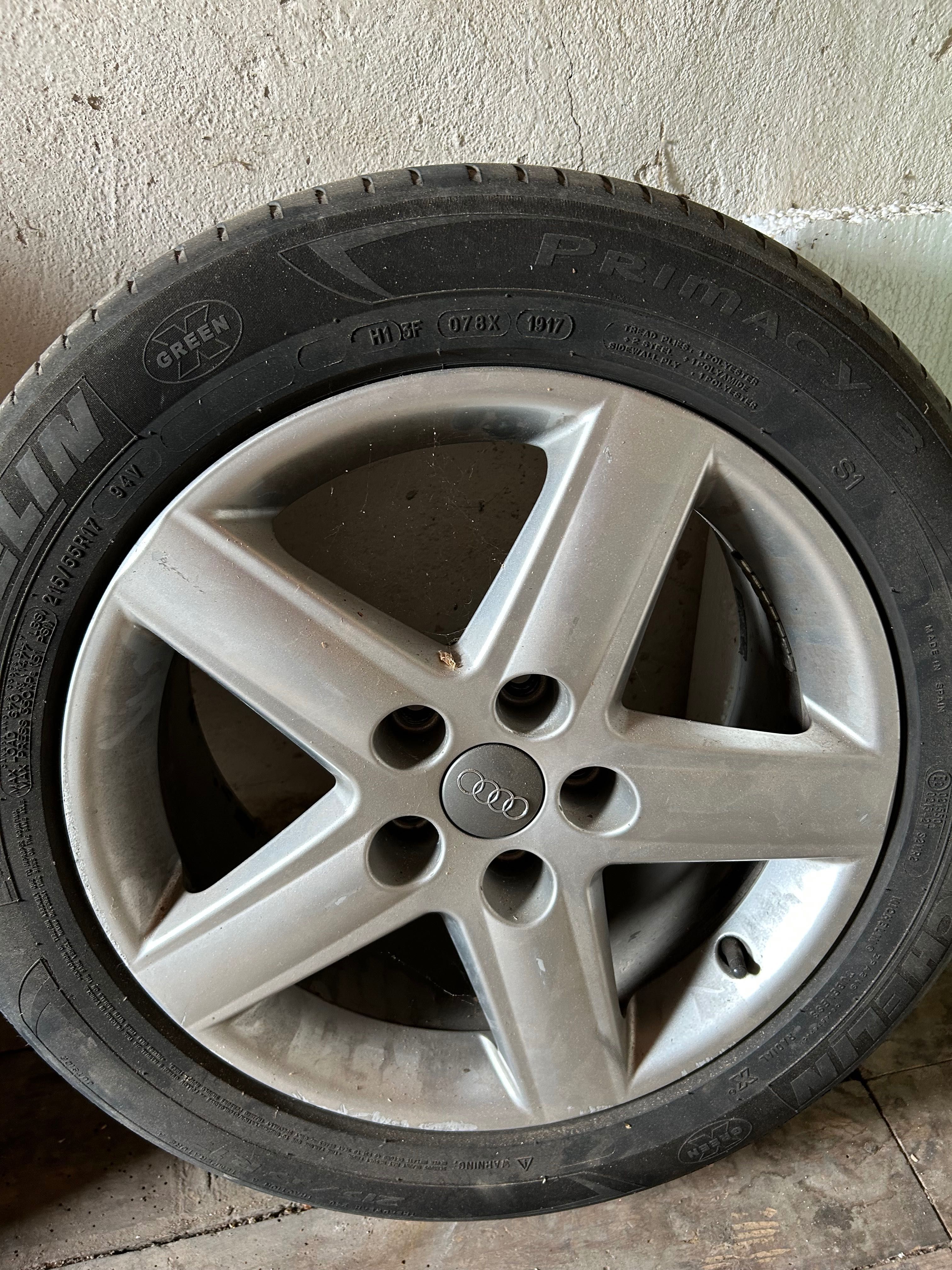 Летни джанти за Ауди , 17-ки- 4Броя заедно с гумата 215/55R17