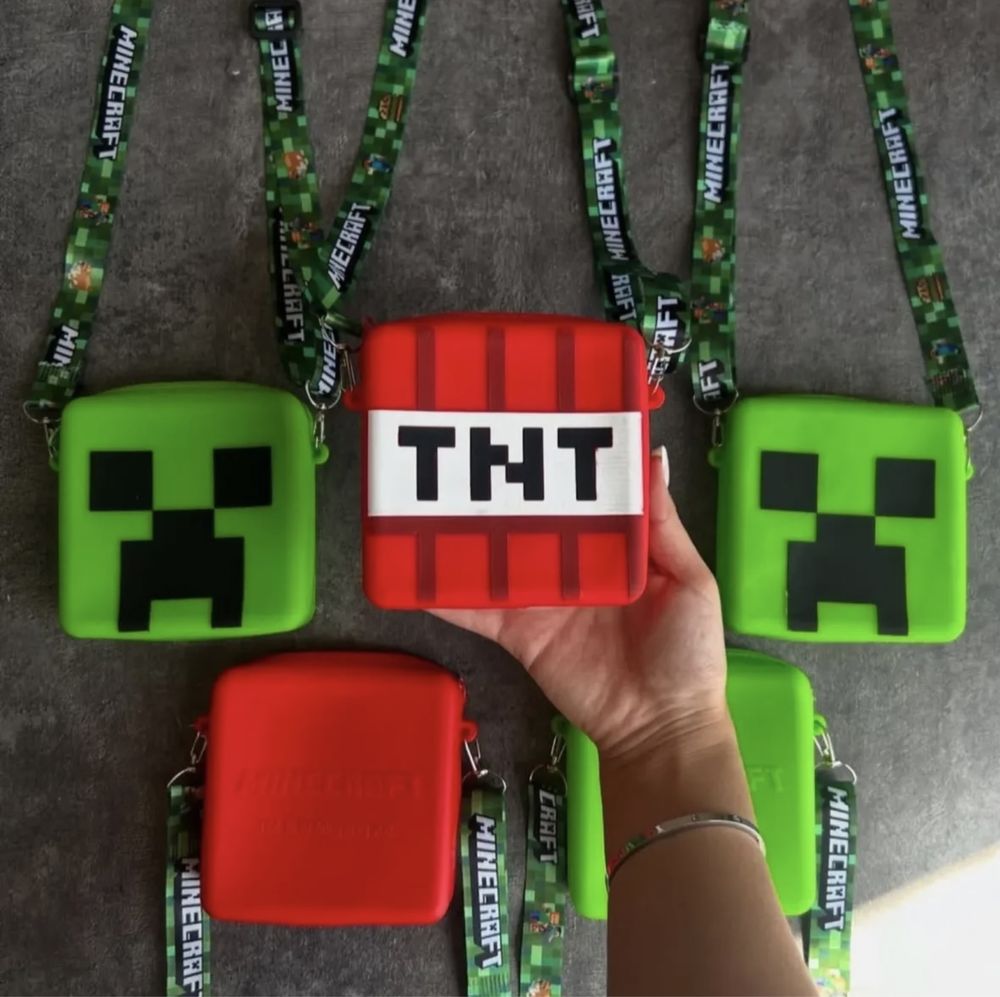 Чанта Minecraft, силиконова детска чанта Майнкрафт
