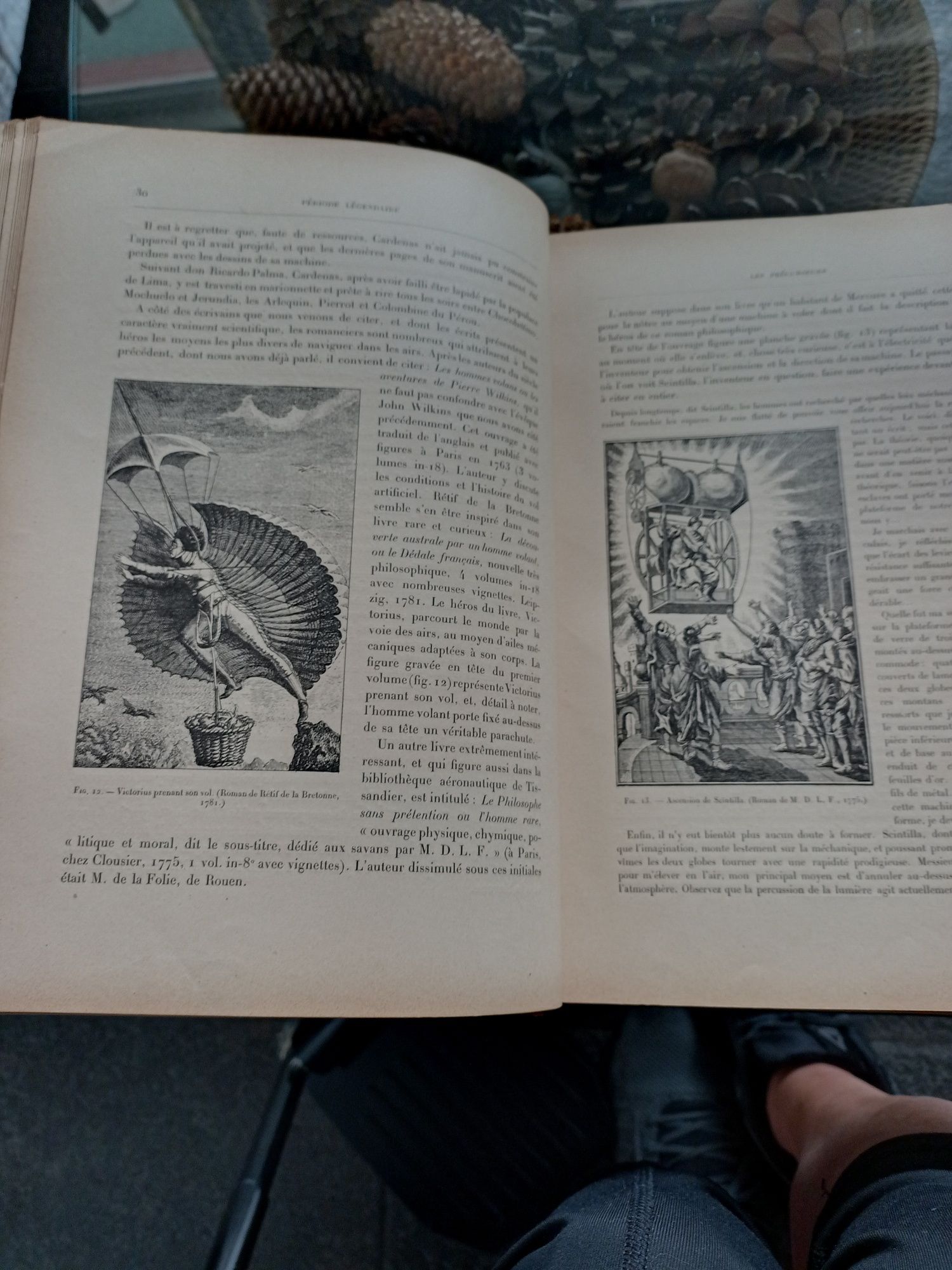 Антикварна книга 1903, на J. Lecornu за историята на аеронавтиката,