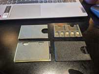 SD Holder/Suport Card- 5microSD+2SD, Gold/Black