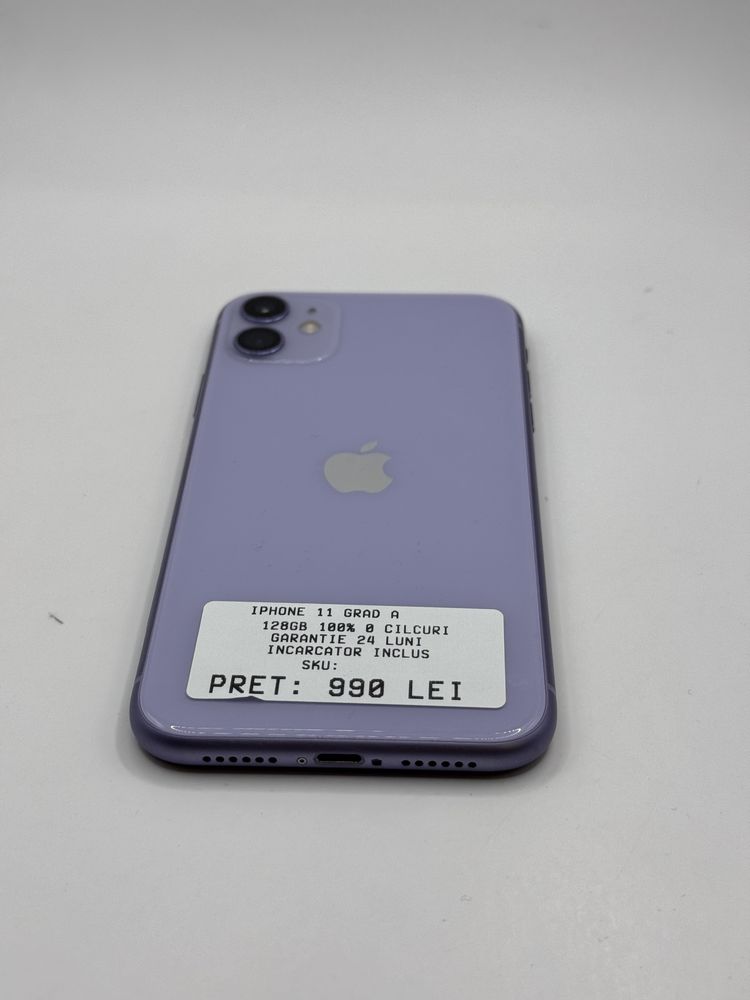 Iphone 11 128GB 100% Grad A Garantie 24 luni - zonemag.ro