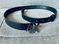 Колан Armani Exchange, естествена кожа, размер XS, дължина 86 см