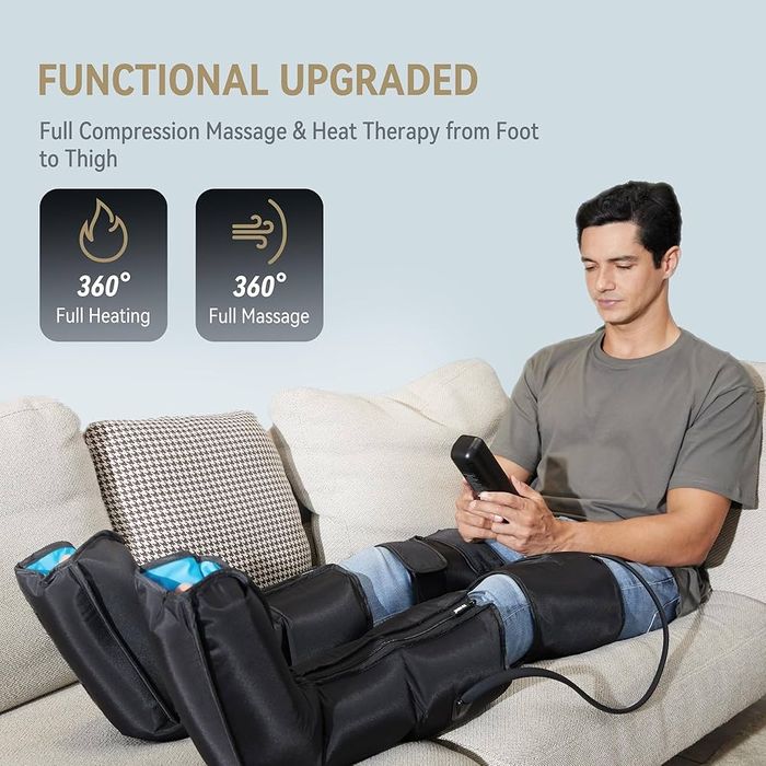 FIT KING Компресионен масажор за крака с топлина и циркулация