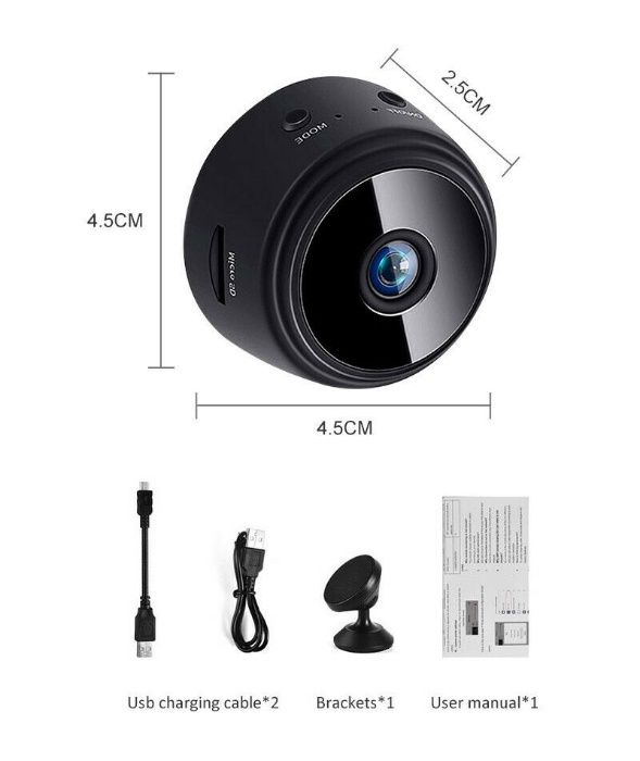 Мини WIFI IP скрита,шпионска,охранителна камера.Бебефон Mini HD Camera