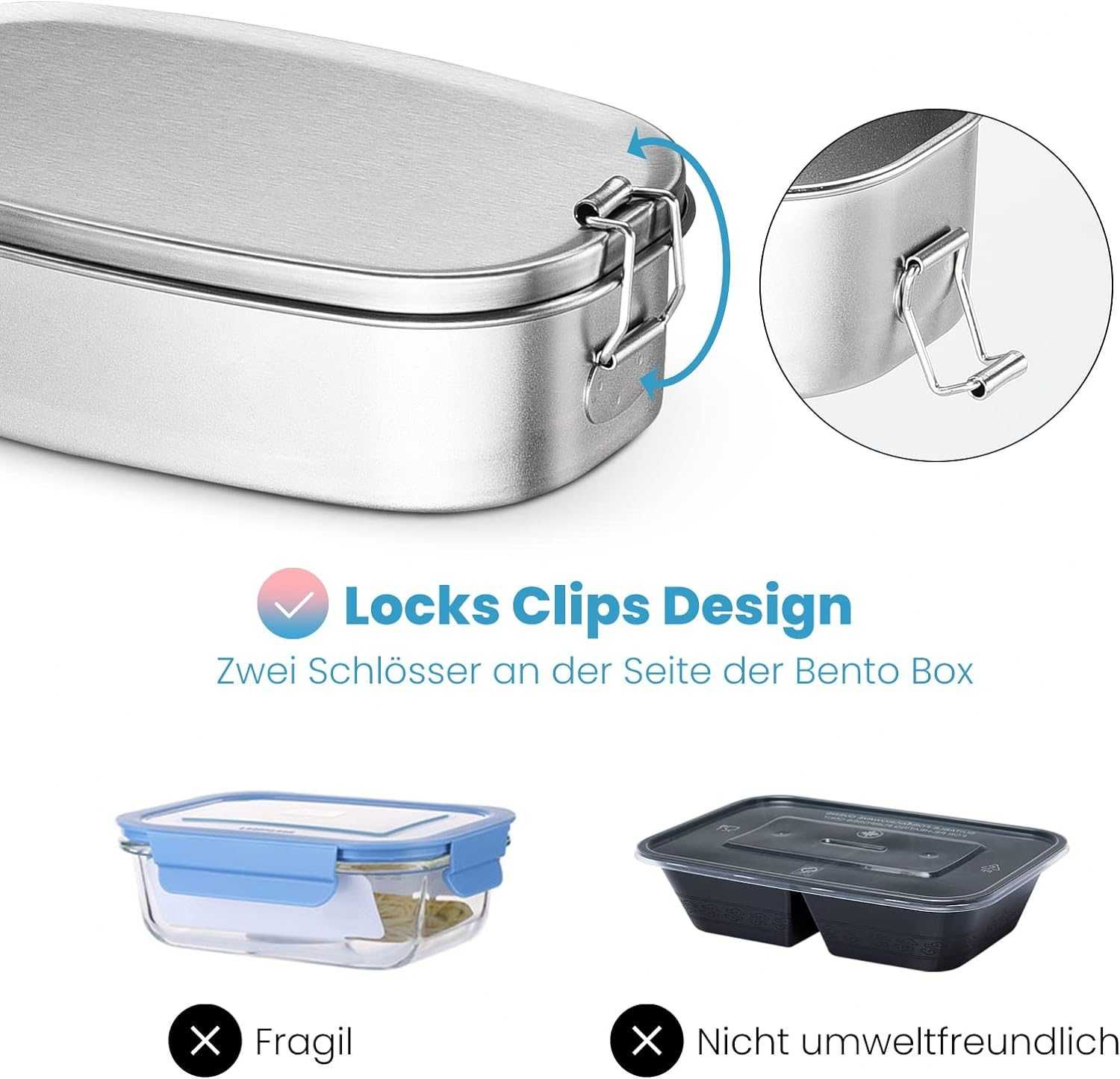 Cutii pranz scoala, camping, picnic, inox premium, diferite mărimi, n
