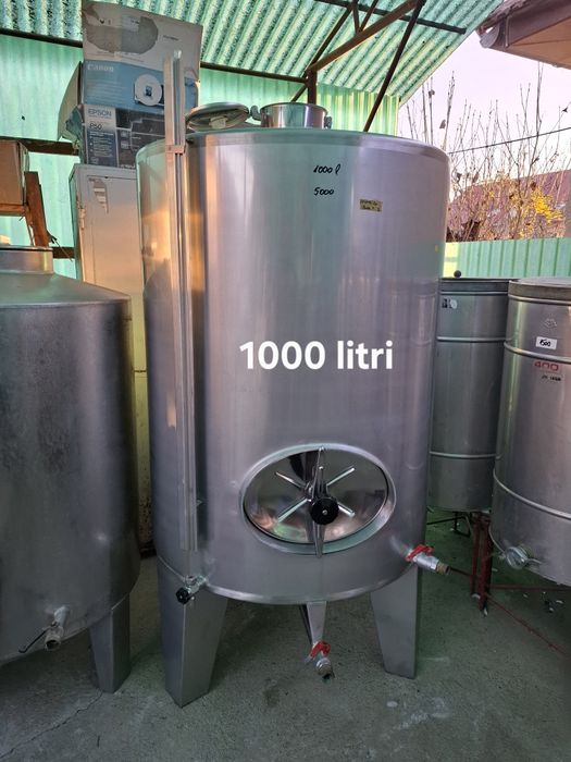 Butoi din inox cu capac flotant pentru vin