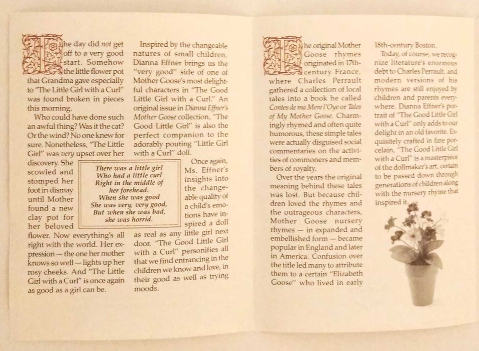 Papusa de portelan Dianna Effner - The Good Little Girl with a Curl