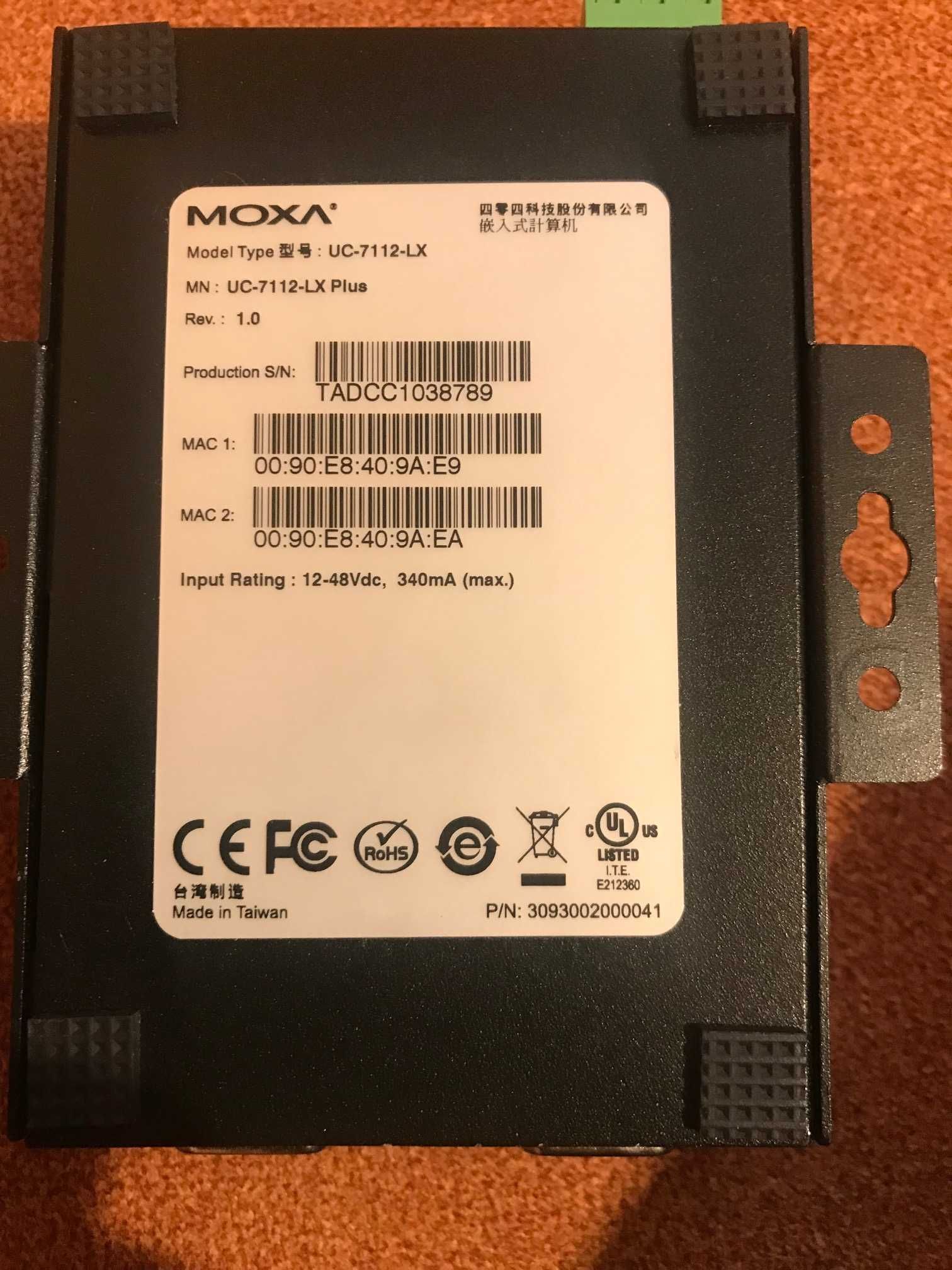 MOXA  UC7112 plus конвертор Етернет към 2ХRS232/422/485