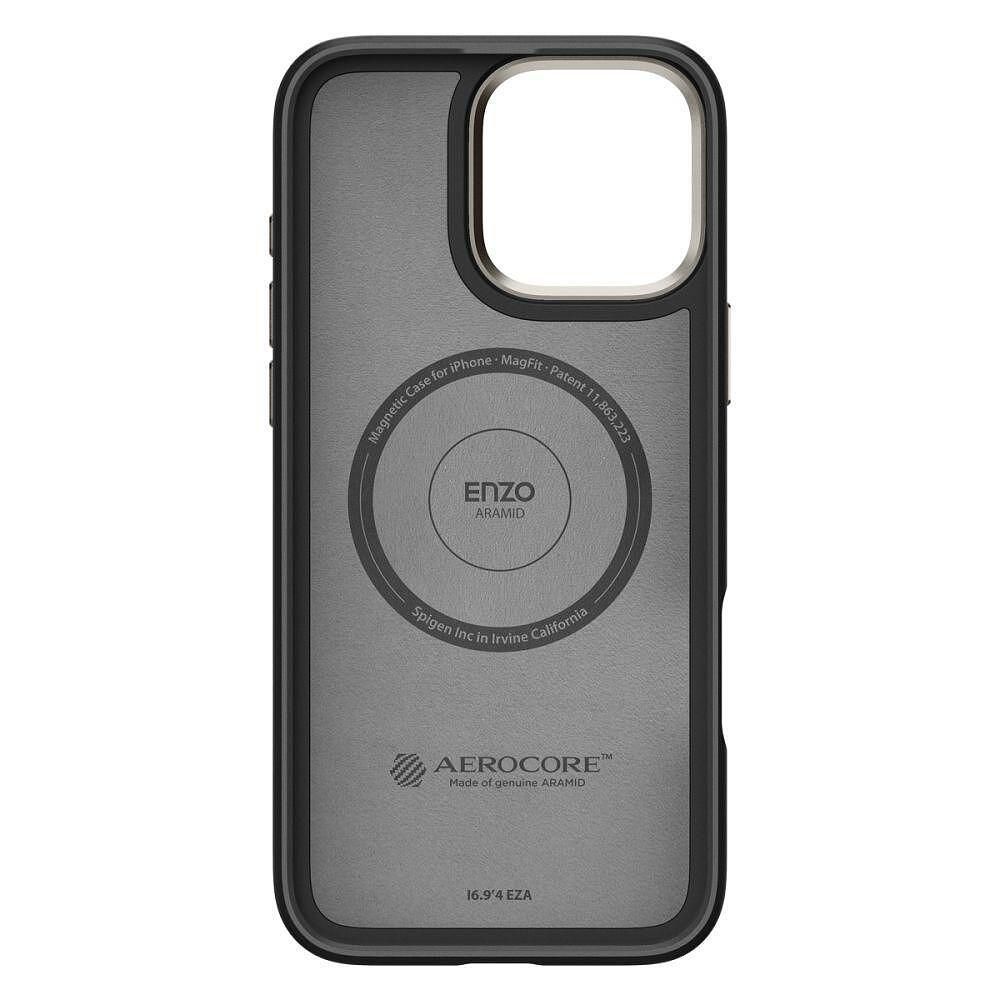 Кейс spigen enzo aramid mag magsafe за iphone 16 pro - black/natural