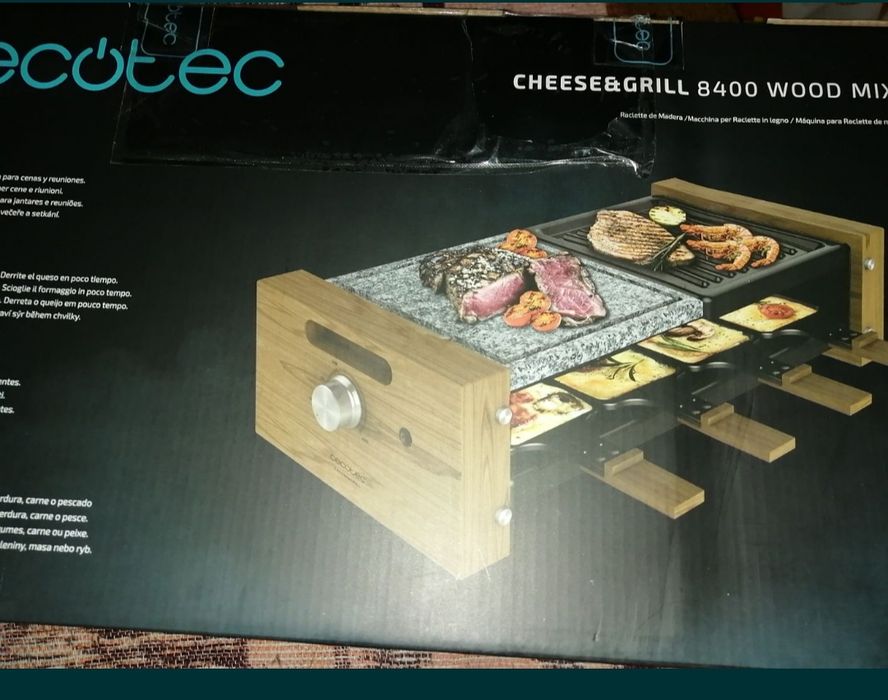 Grătar electric Cecotec Cheese&Grill 8400 Wood MixGrill.