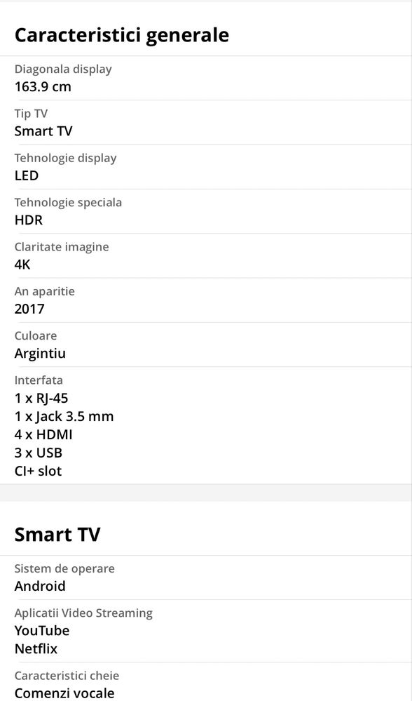 Sony bravia 164 cm KD 65xe8577 4K Ultra HD