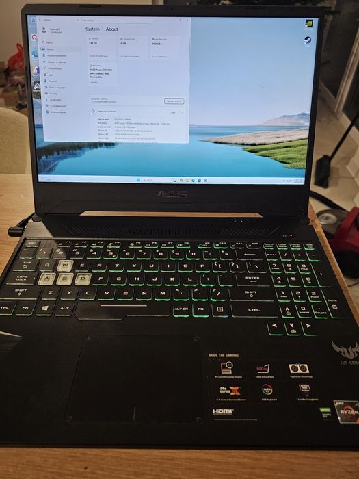 Laptop Gaming Asus TUF Ryzen 7 3750H | GTX 1660TI | 16GB RAM