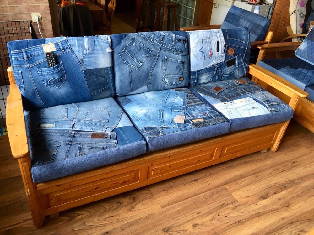 Дънкови дивани / Мека мебел / Ръчно изработени дамаски