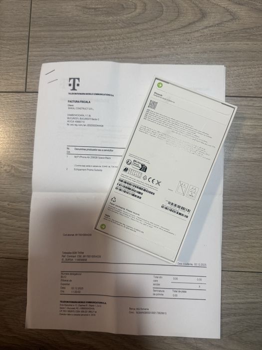 Iphone 17 Air 256 Black Nou Sigilat Factura
