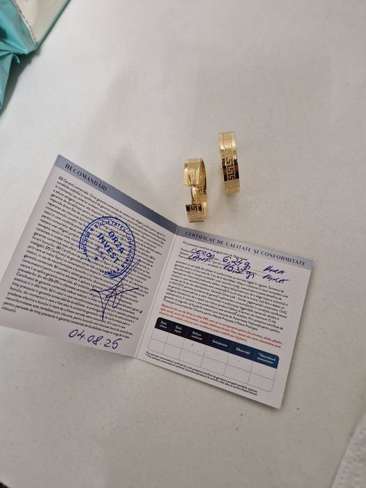 Cercei aur 14 k nou
