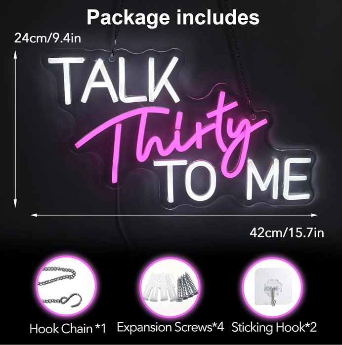 Неонов знак Talk Thirty to me