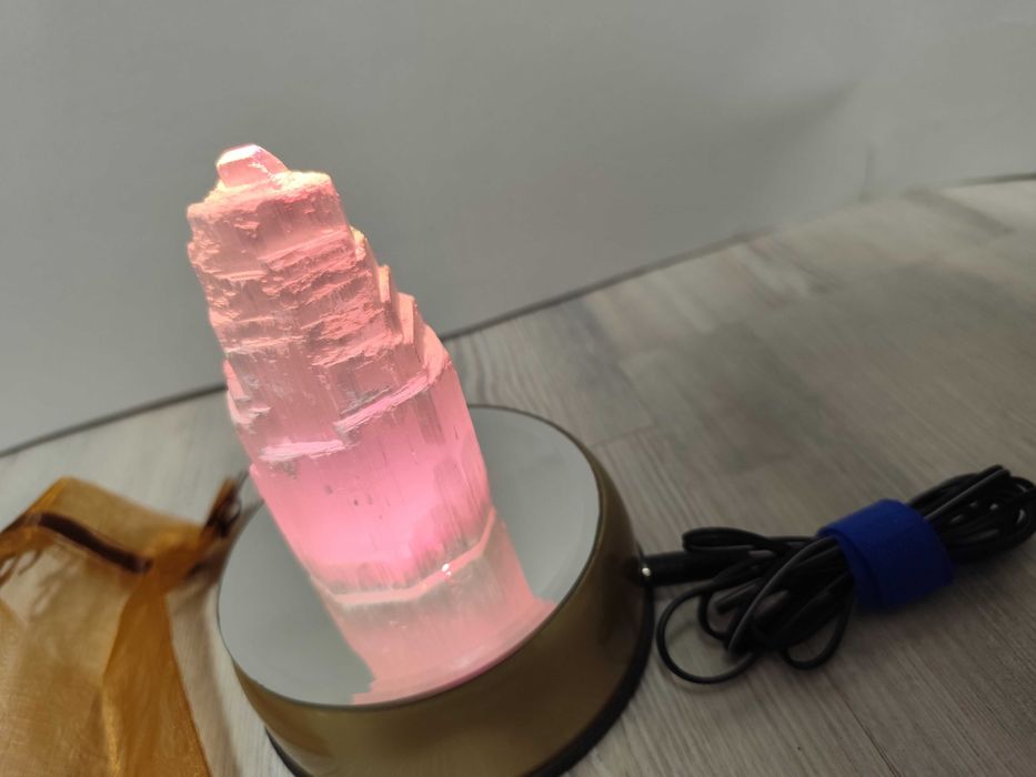 Disc masa rotativa electri cu LED cu motoras cu piatra cristal