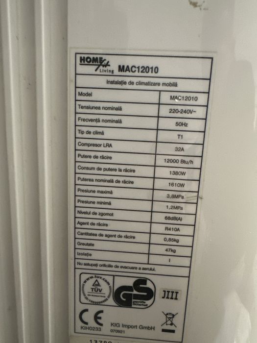 Vand aer conditionat mobil 12.000 BTU