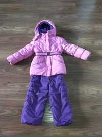 Куртка зимняя с комбенезон на девочку 104 размер