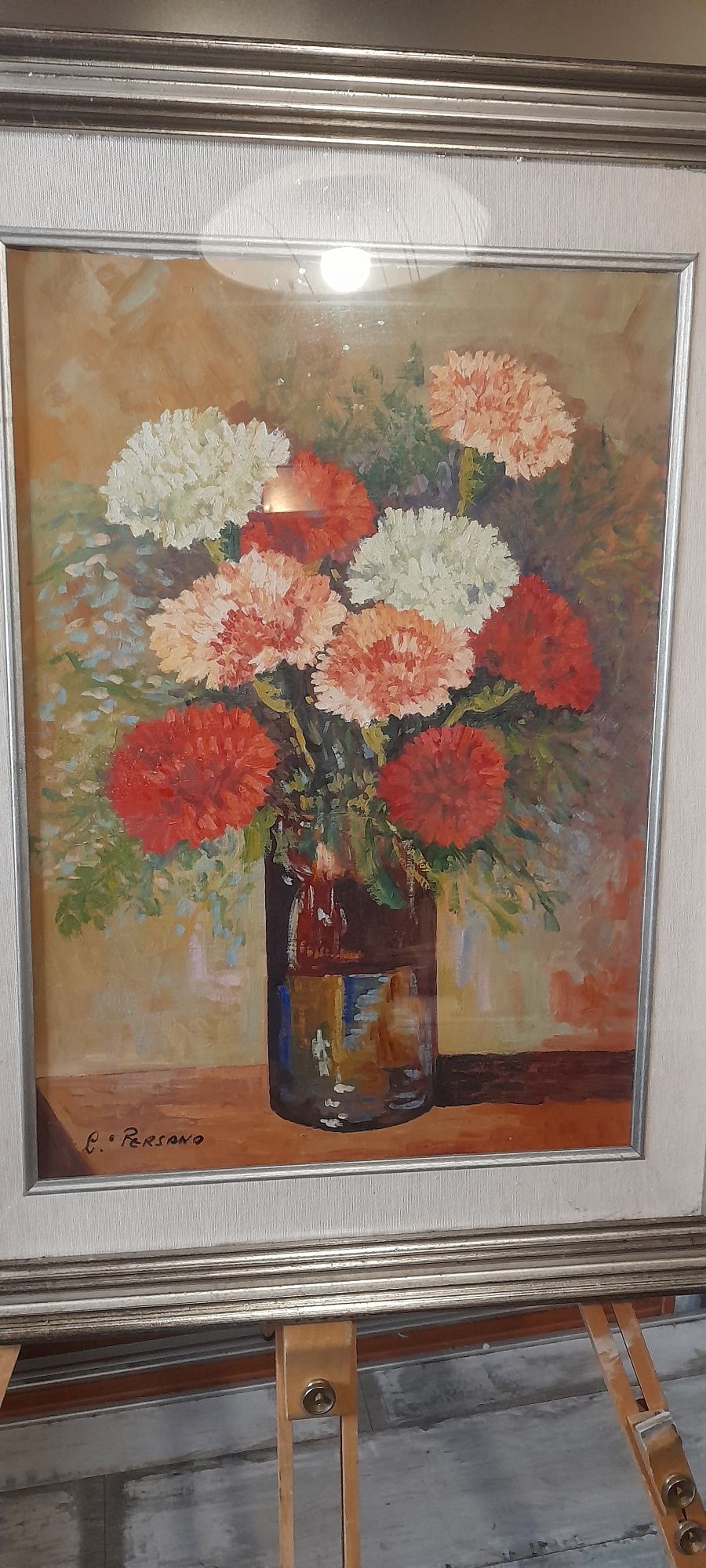 Стара картина Италия E. Persano масло платно