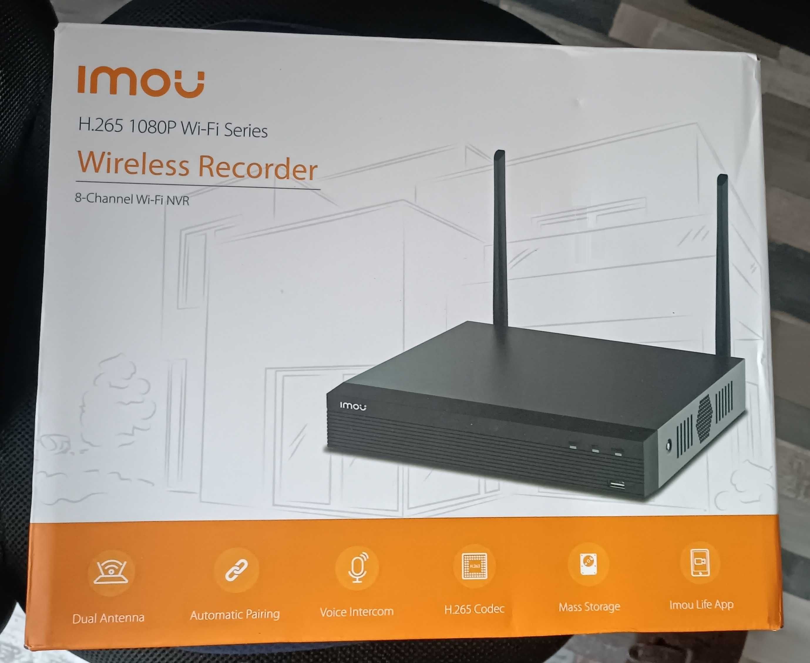 Безжичен рекордер IMOU H.256 1080 8-канала Wi-Fi NVR